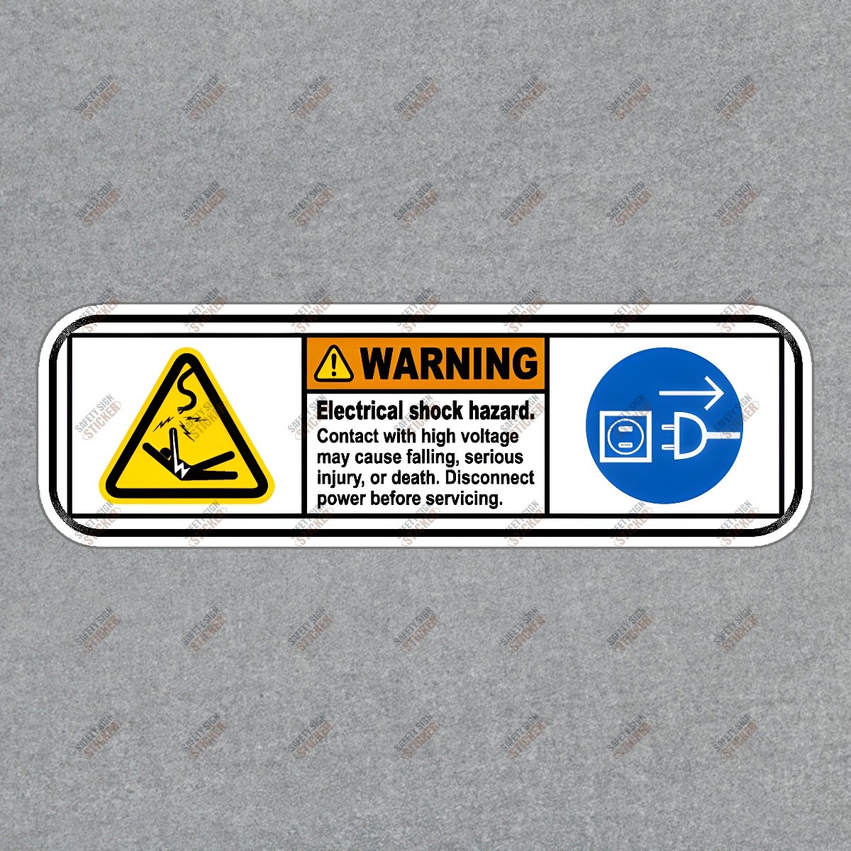 Electrical Shock Hazard Warning Sticker OSHA Compliance Safety Sign #458761