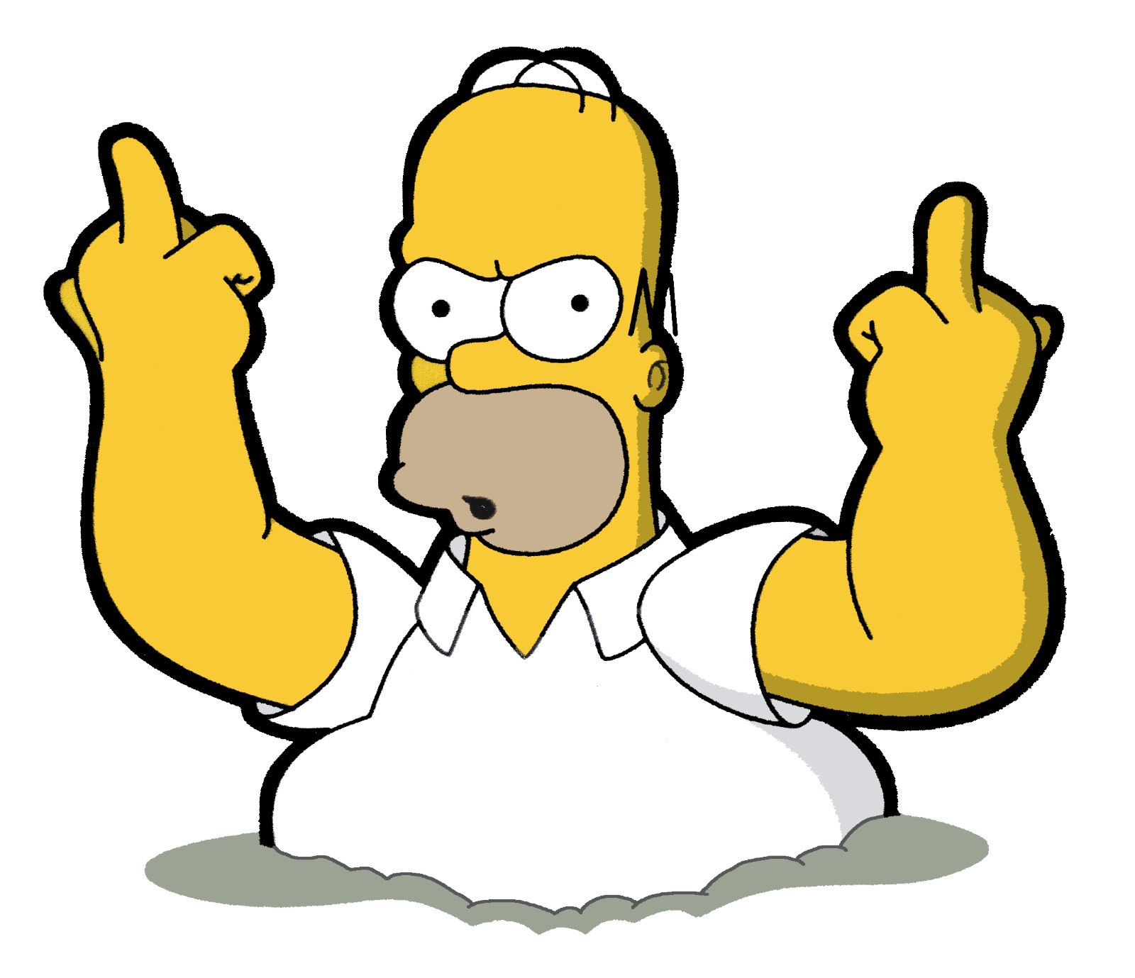 homer simpson sticker middle finger simpsons skate cell laptop bumper vinyl