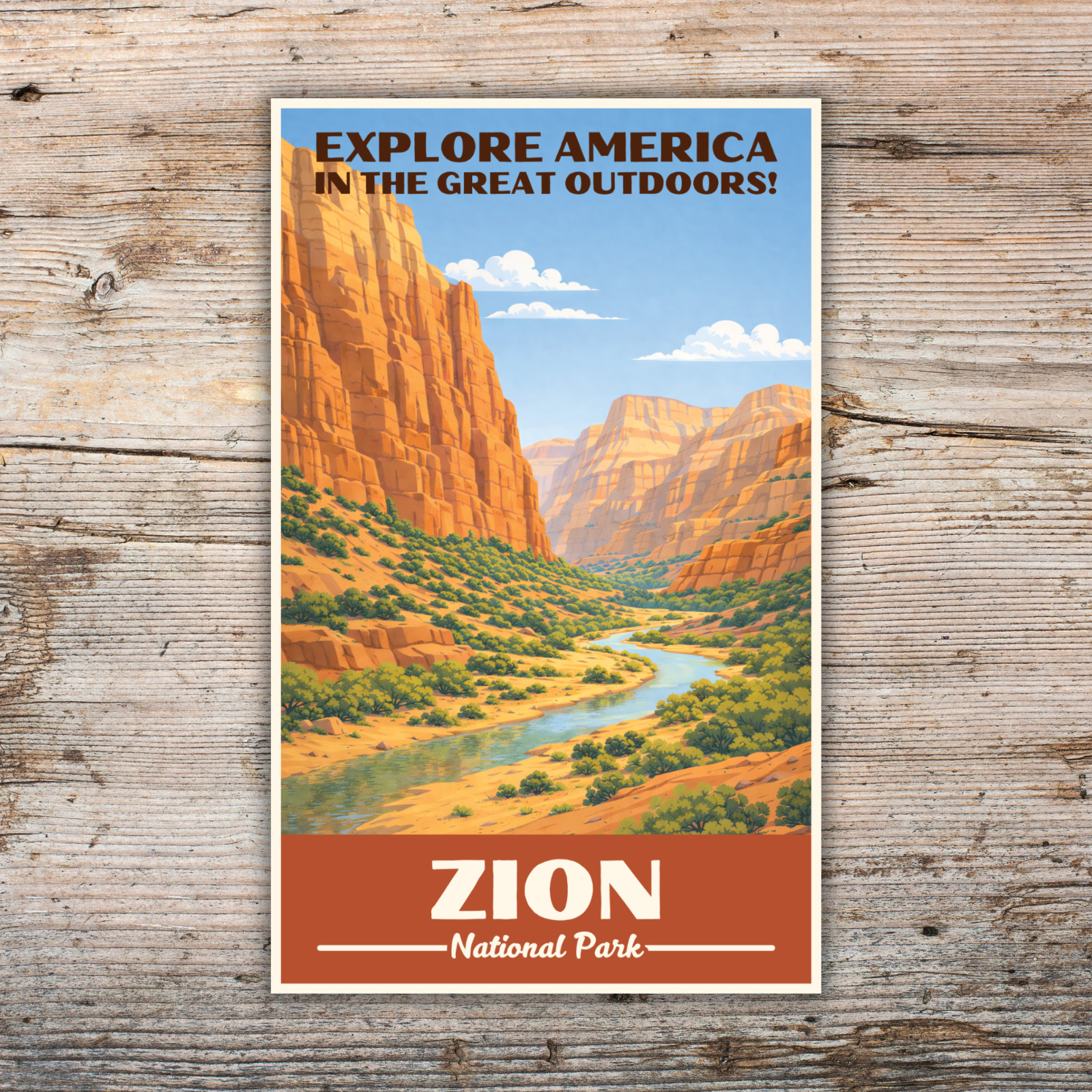 Zion National Park Sticker WPA Vintage Travel Waterproof Decal Utah
