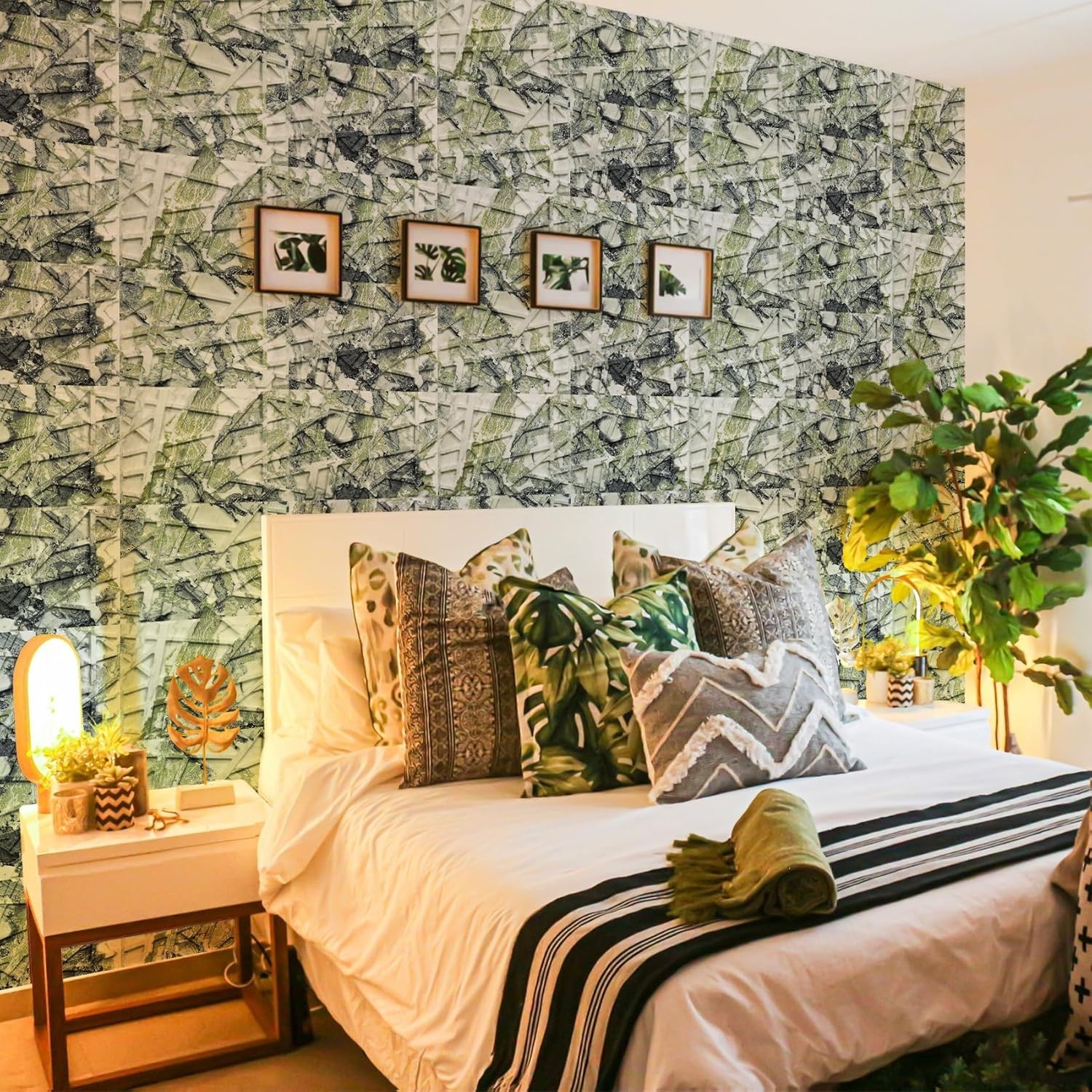 Transform Your Space with 33 Decorative 3D Wall Panels, 12”x12” Marble Style