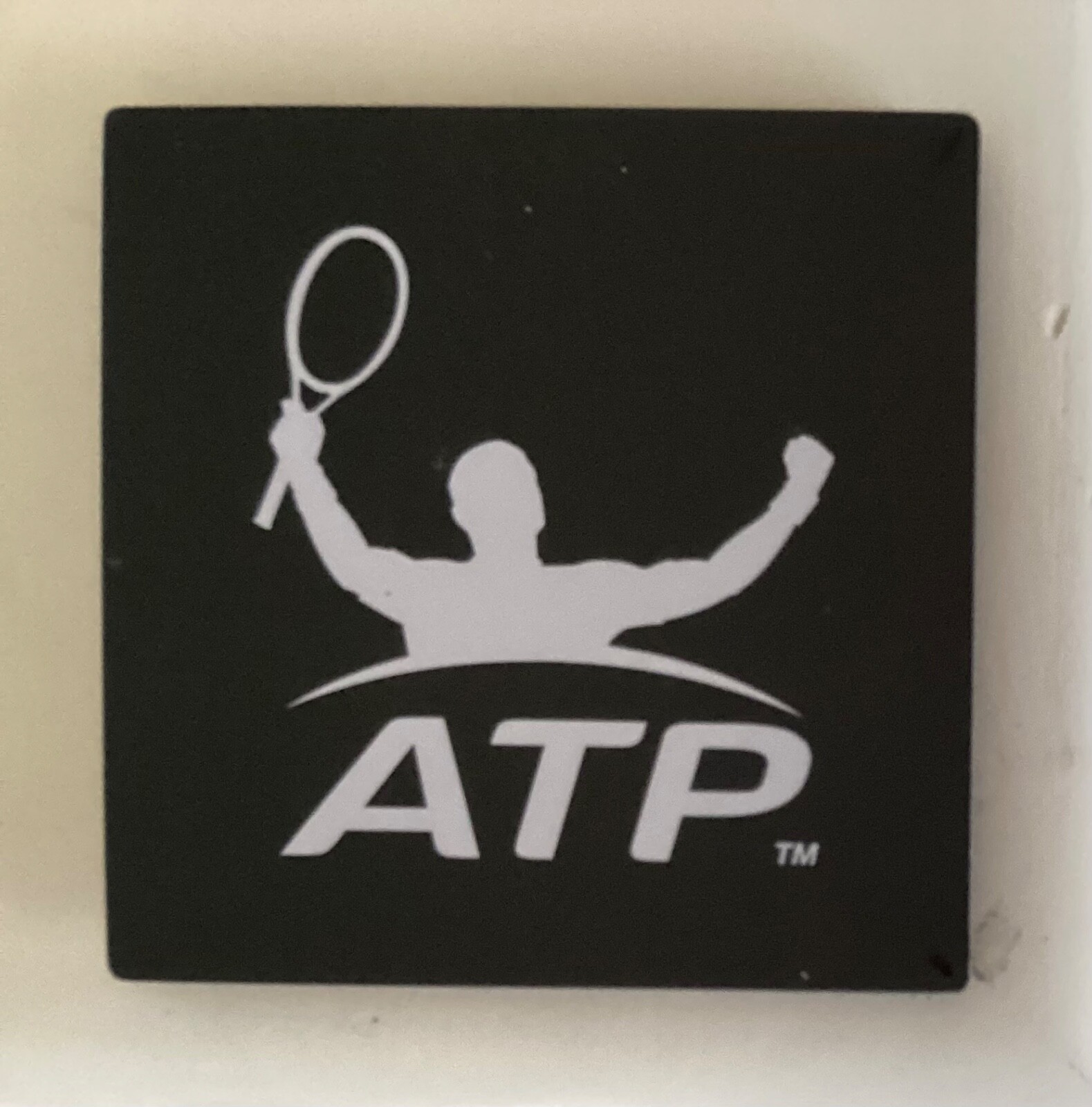 Rare ATP Tour TENNIS Logo Square REFRIGERATOR MAGNET Car Bumper Black White