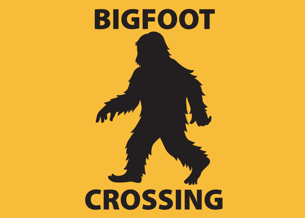 Bigfoot Crossing Fridge Magnet Home Kitchen Decor – 3.5″ x 2.5″ Made in USA
