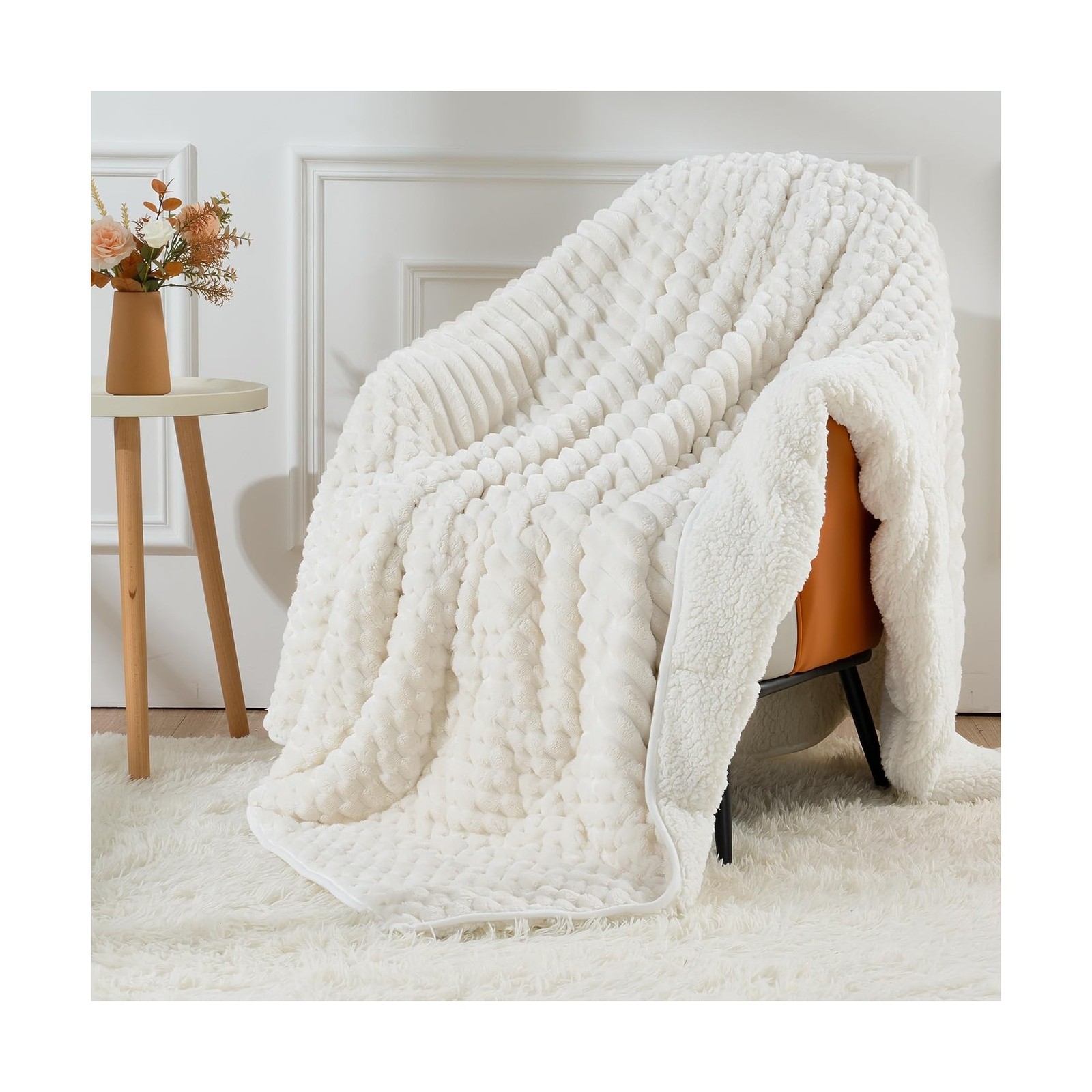 Uttermara Fleece Weighted Blanket for Adults Queen Size 15lbs, … USA FAST SHIP