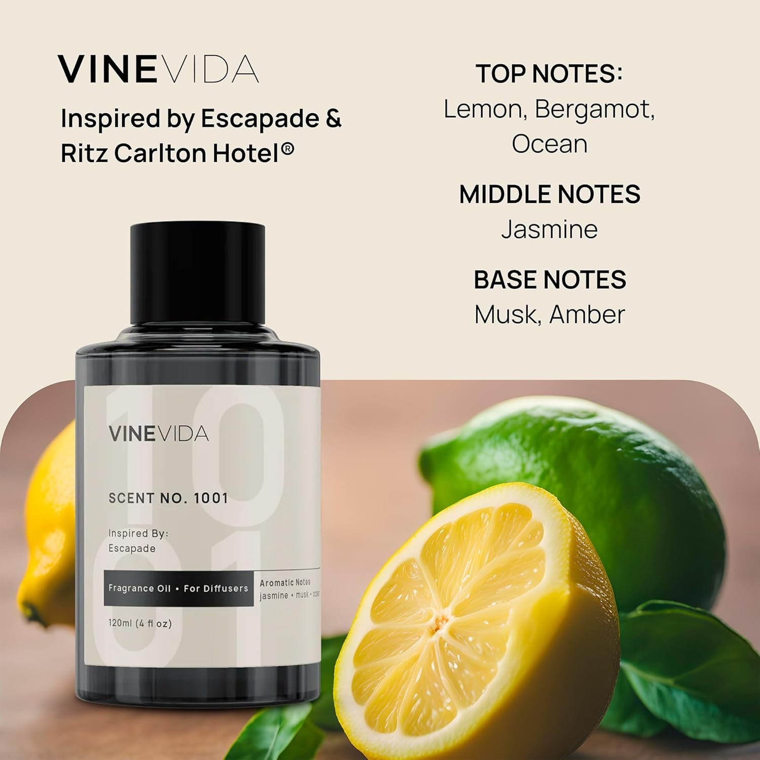 Hotel Fragrance Collection – 4 Pack Diffuser Oils – Cold Air Diffusers