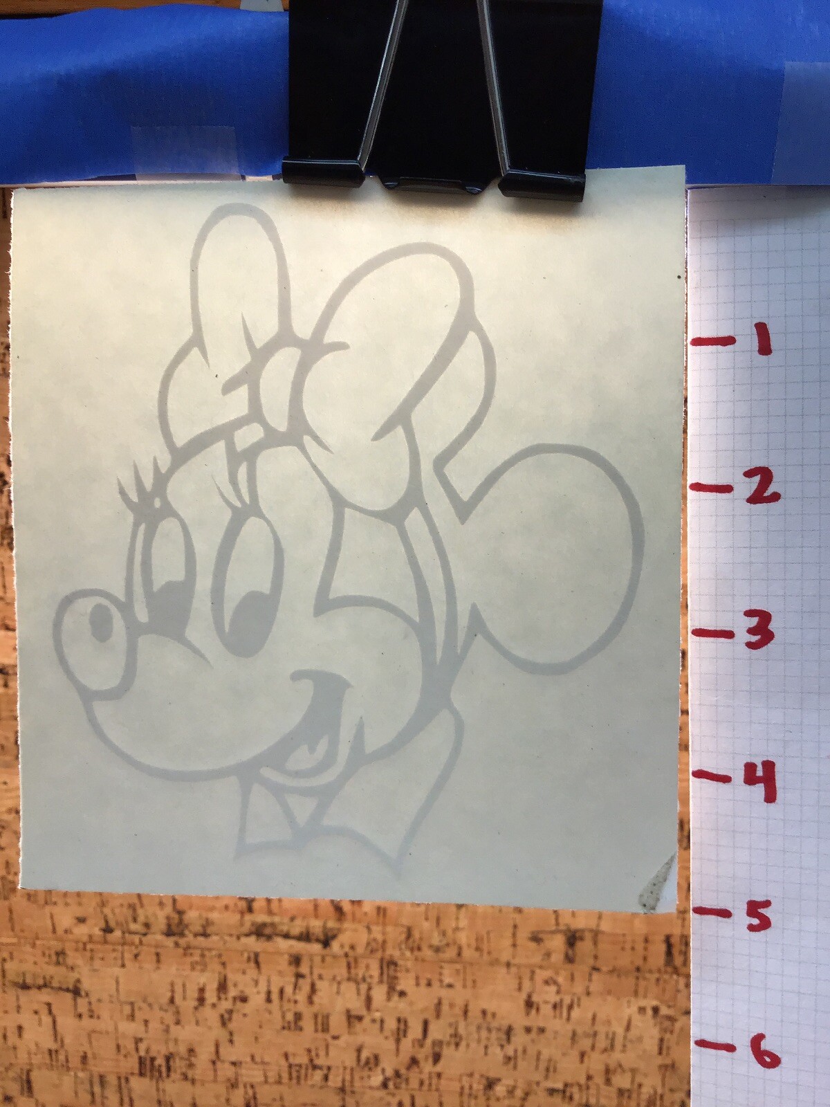 Minnie Mouse – White – Vinyl Transfer Decal – Y7-1.67