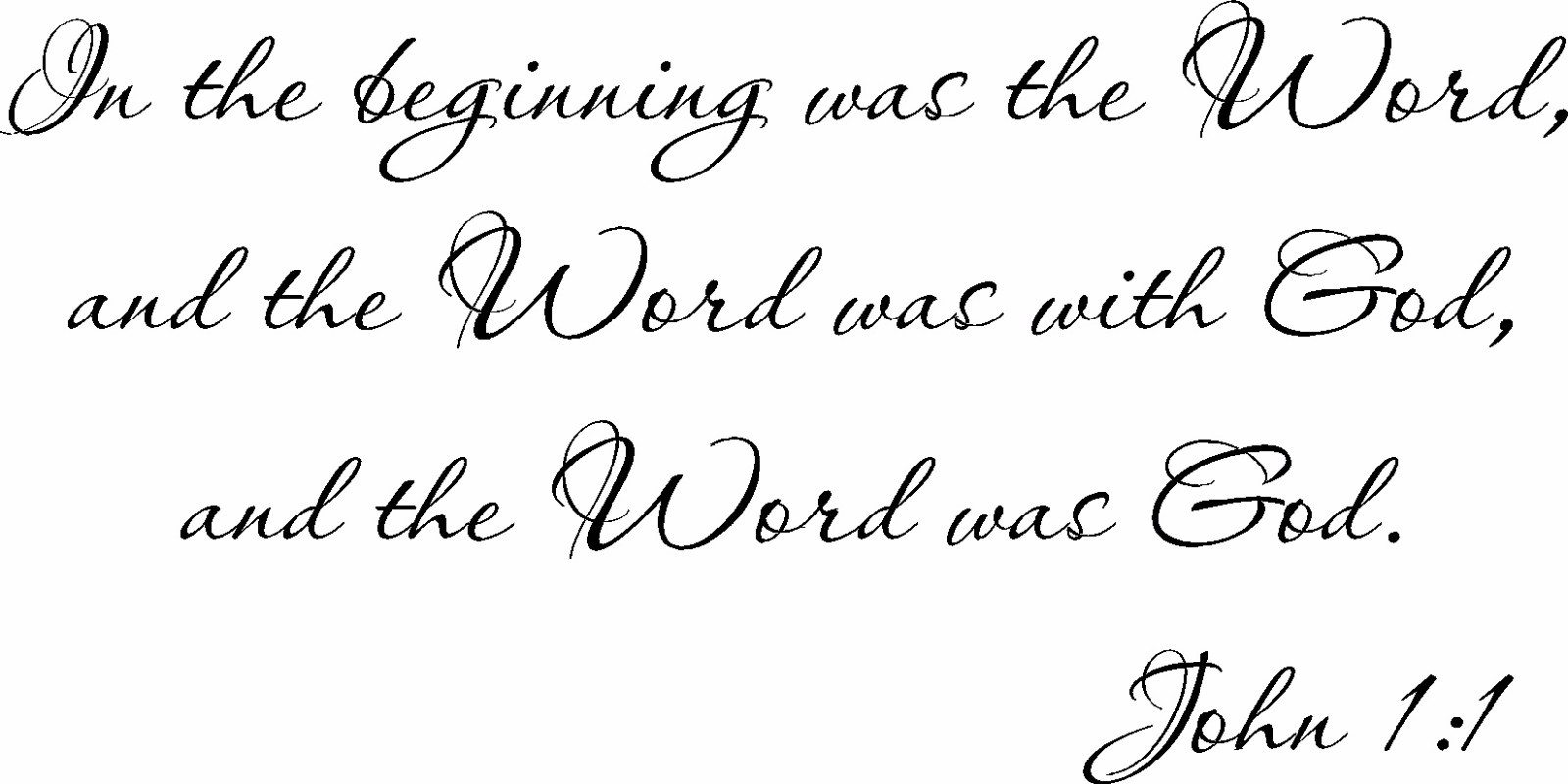 John 1:1 11″x22″ Bible Verse Wall Decal by Scripture Wall Art – Decor
