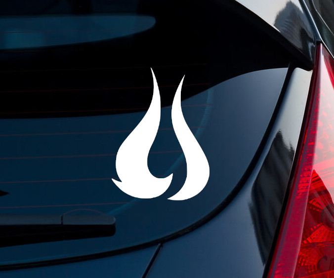 Ostron Warframe Matte White Indoor/Outdoor Vinyl Decal 5.6″x4.1″