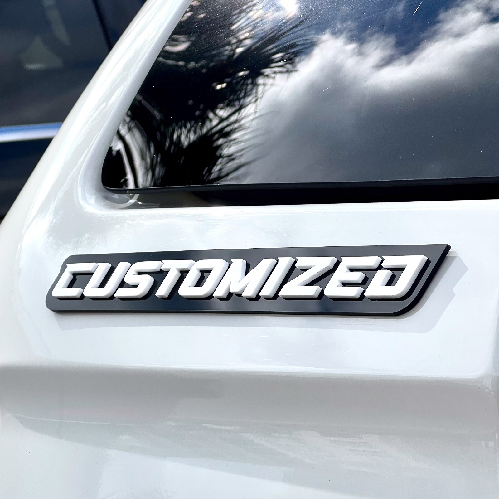 Custom Car Emblem Badge MULTI COLOR Customized Text Names