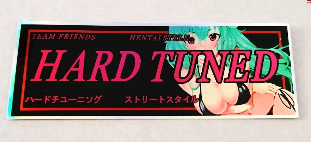 JDM Tuner Drift Japan Anime Manga Car Holo Foil Window Bumper Sticker Decal