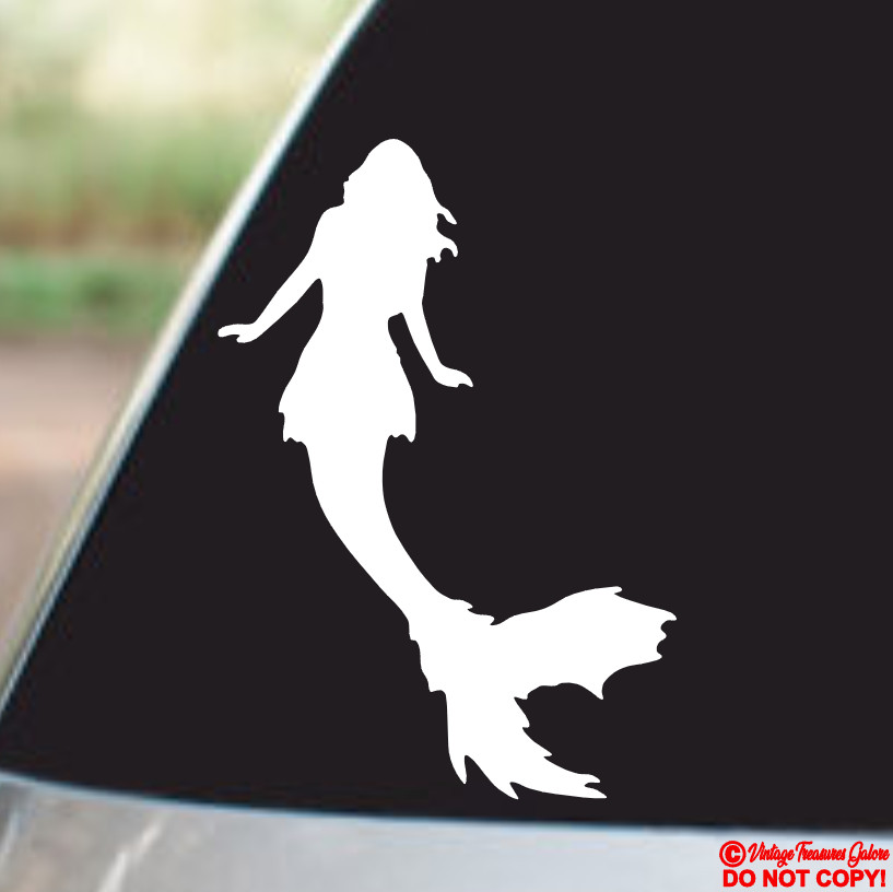 MERMAID Vinyl Decal Sticker Car Truck Boat Window Wall Bumper SEA OCEAN FOLKLORE