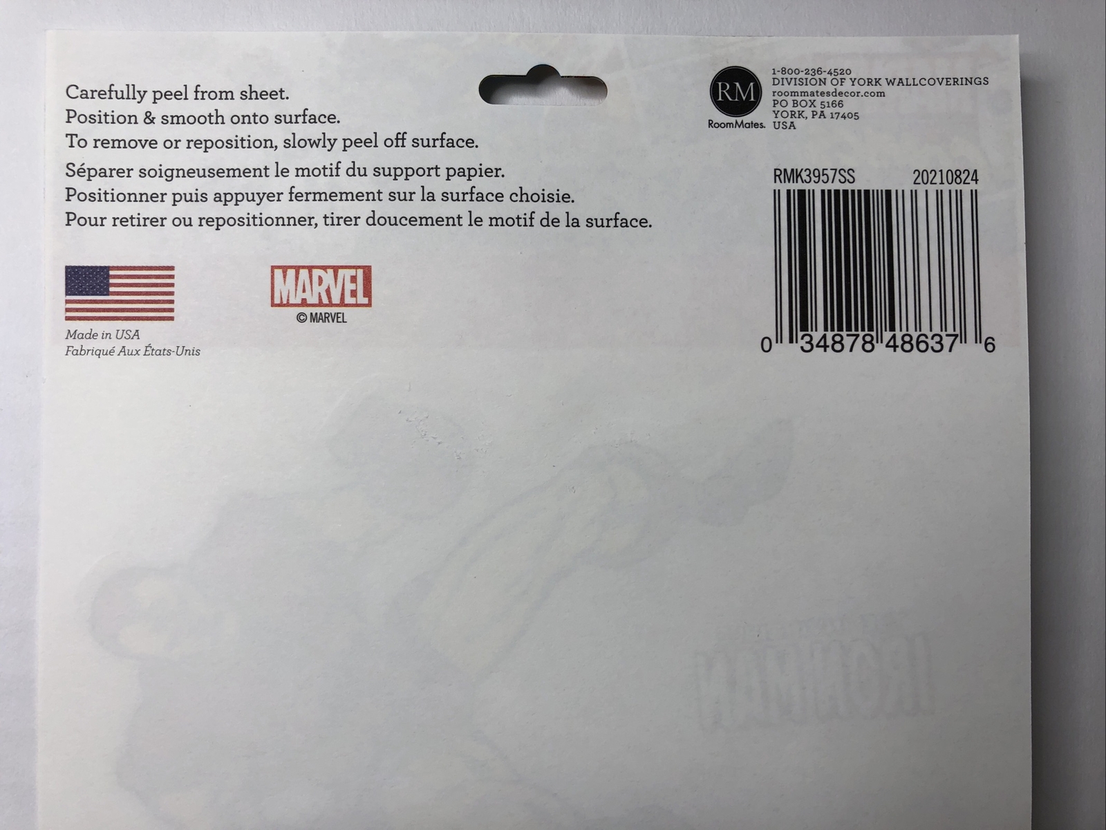 Marvel Comics Wall Decals Removable & Repositionable Made in USA