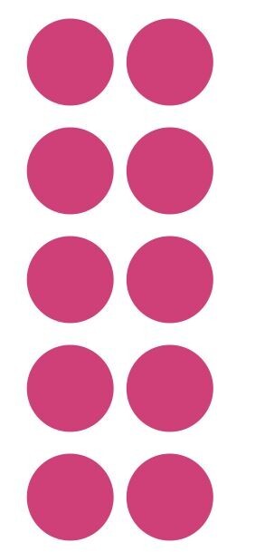 1.5″ Hot Pink Round Label Dots Stickers Color Coding Inventory 1.5 Inch Dot