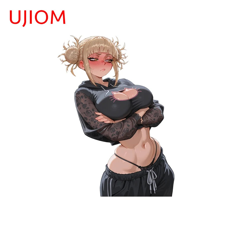 UJIOM Himiko Toga Making V Sign Wall Stickers Playful Trunk Wardrobe Decal