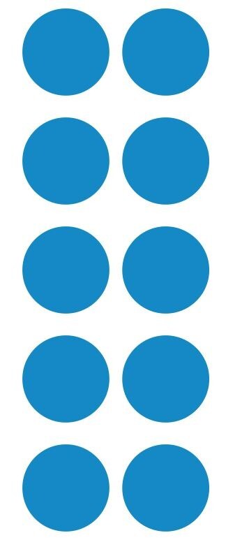 1.5″ Medium Blue Round Label Dots Stickers Color Coding Inventory 1.5 Inch Dot