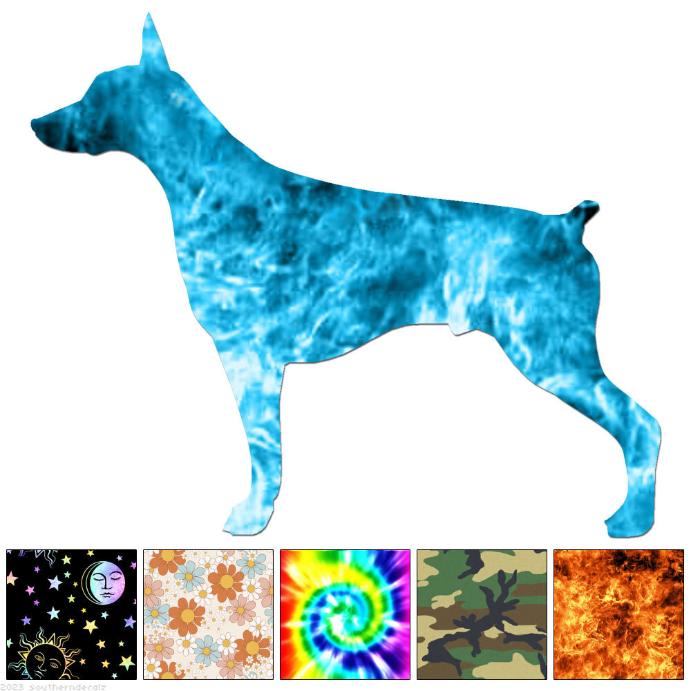 Doberman – Vinyl Decal Sticker – Multiple Patterns & Sizes – ebn6011