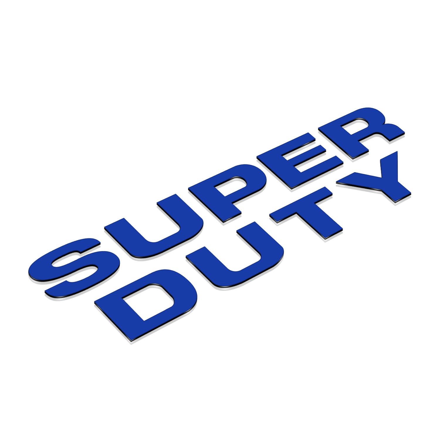 Ford Super-Duty 2008 to 2016 Front Dash Custom-fit 1/32″ Blue Letter Insert