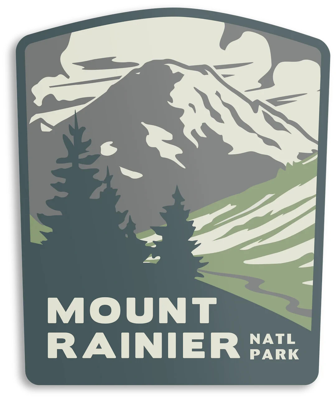 Mount Rainier national park sticker weatherproof bumper vinyl decal