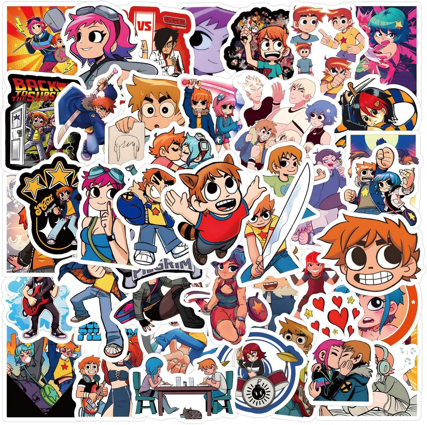Laptop Sticker Pack Vinyl Waterproof Decal Set for Laptop Luggage Skateboard
