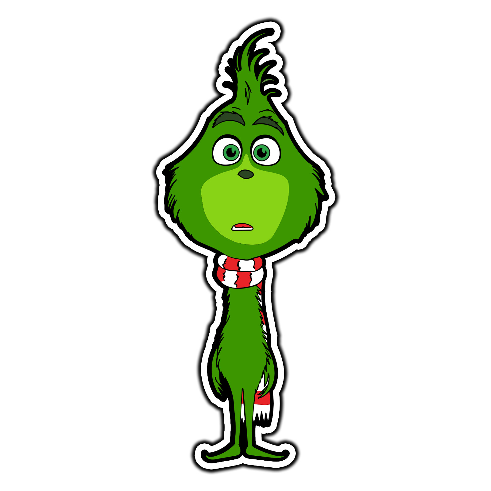 The Little Grinch #1 Christmas Sticker Waterproof Vinyl Decal Die-Cut Laptop Car