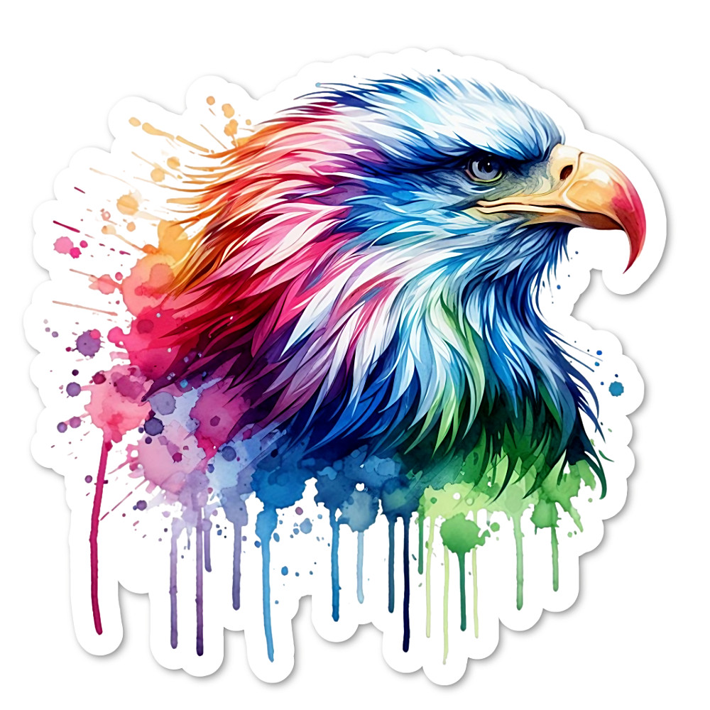 Eagle Vinyl Sticker, Wildlife, Water Resistant, Laptop, Water Bottle
