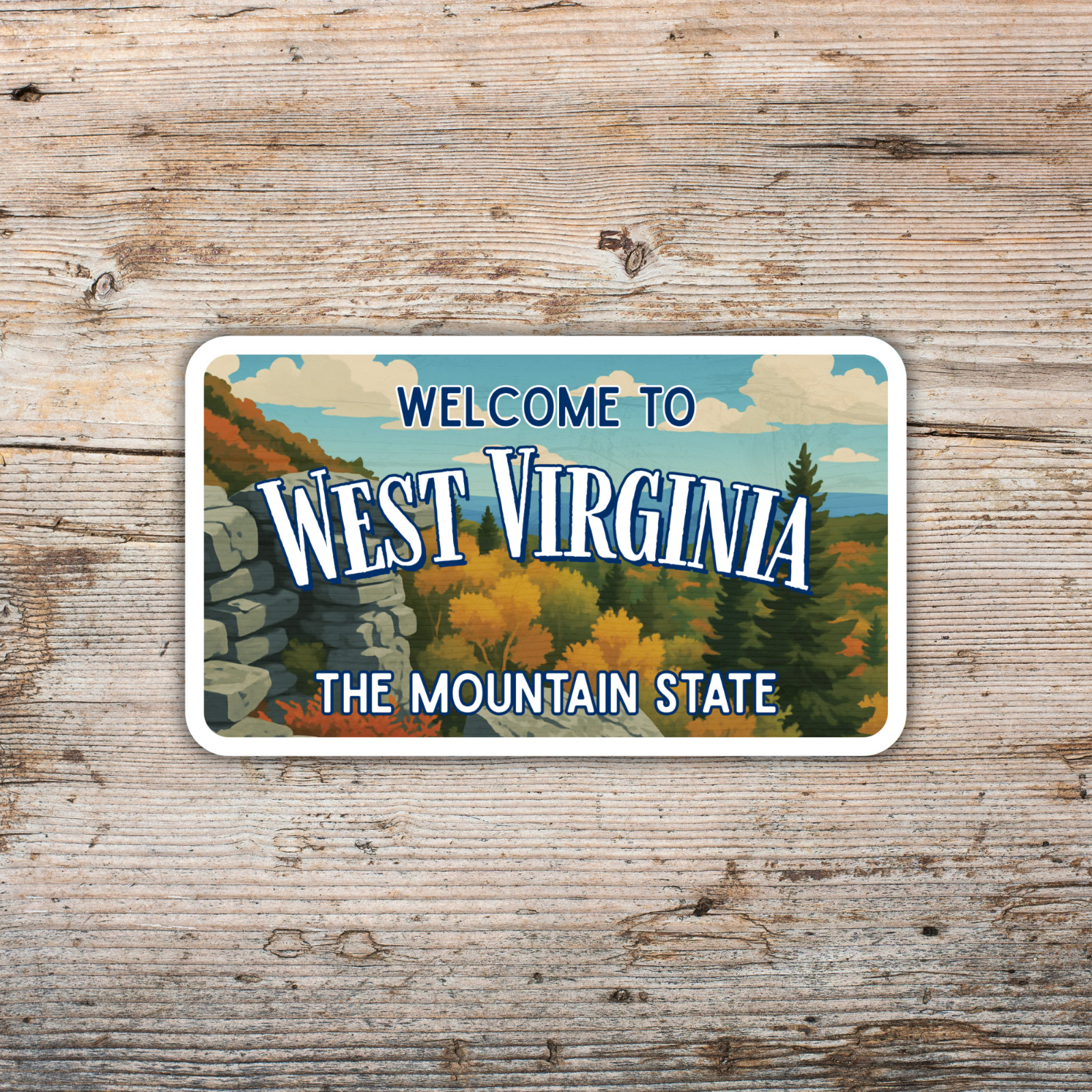 Welcome to West Virginia Sticker The Mountain State Vinyl Waterproof Decal