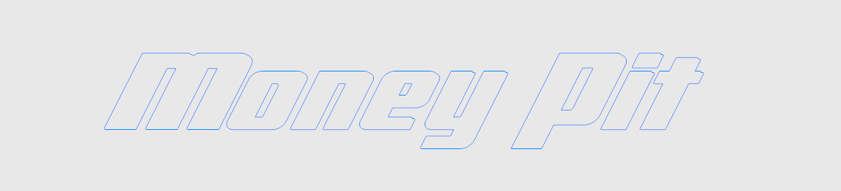 *NEW* High Quality Sticker Decal MONEYPIT 1PC SATIN BLACK 32″x5.1″