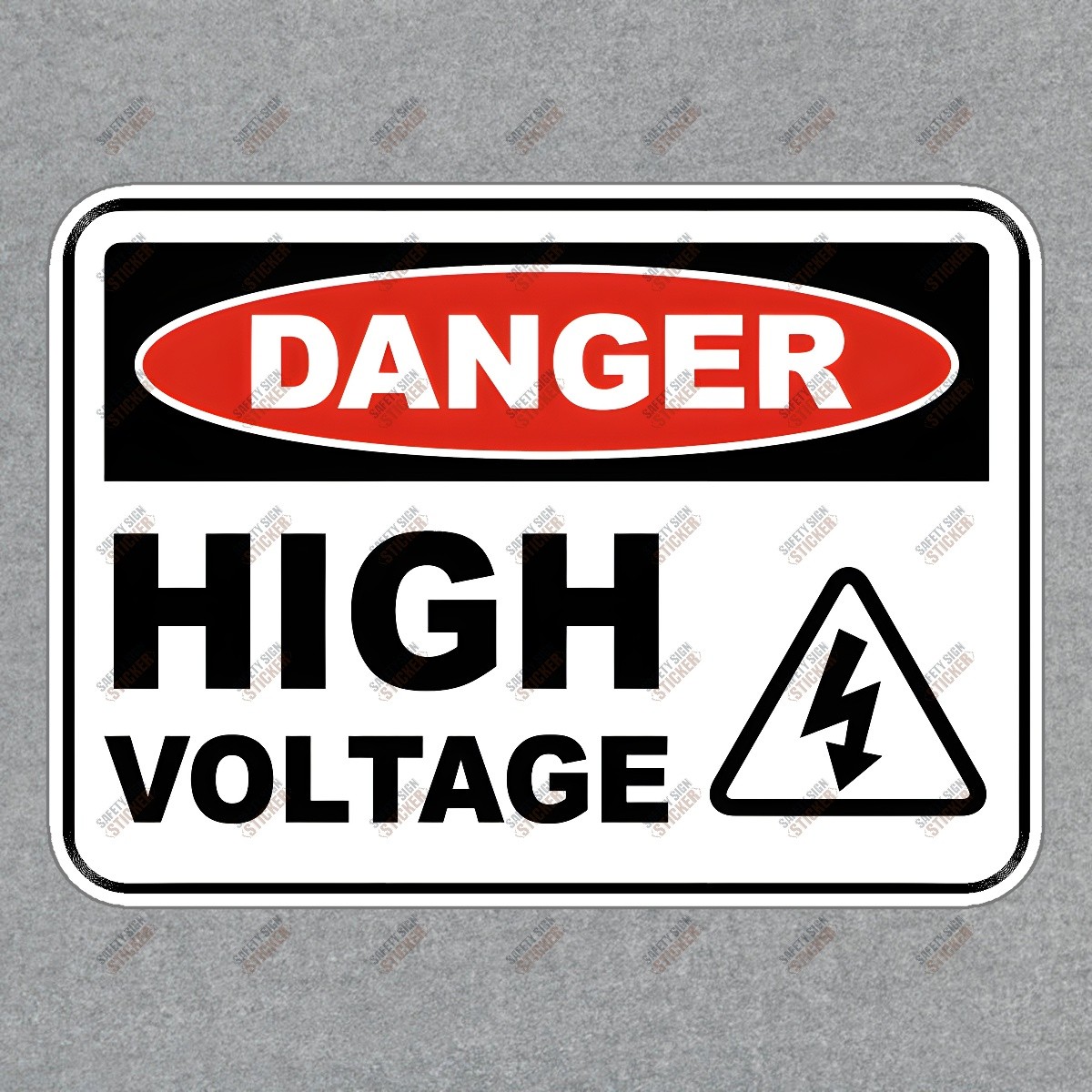 High Voltage Danger Sign Sticker OSHA Compliant Safety Warning for #509364
