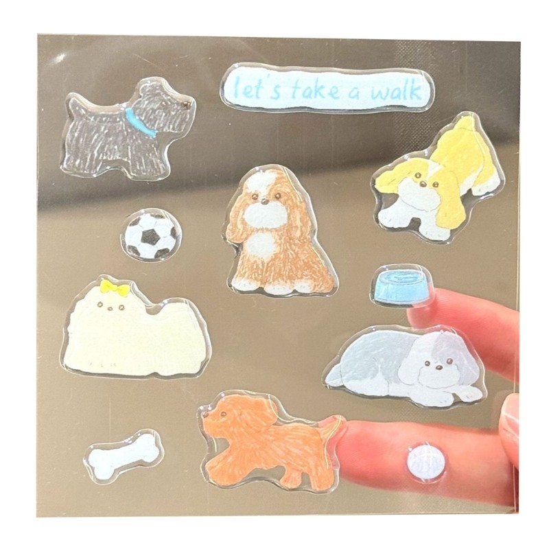 Various Cute Pattern Jelly Stickers Decals For Gift And Room Decoration No