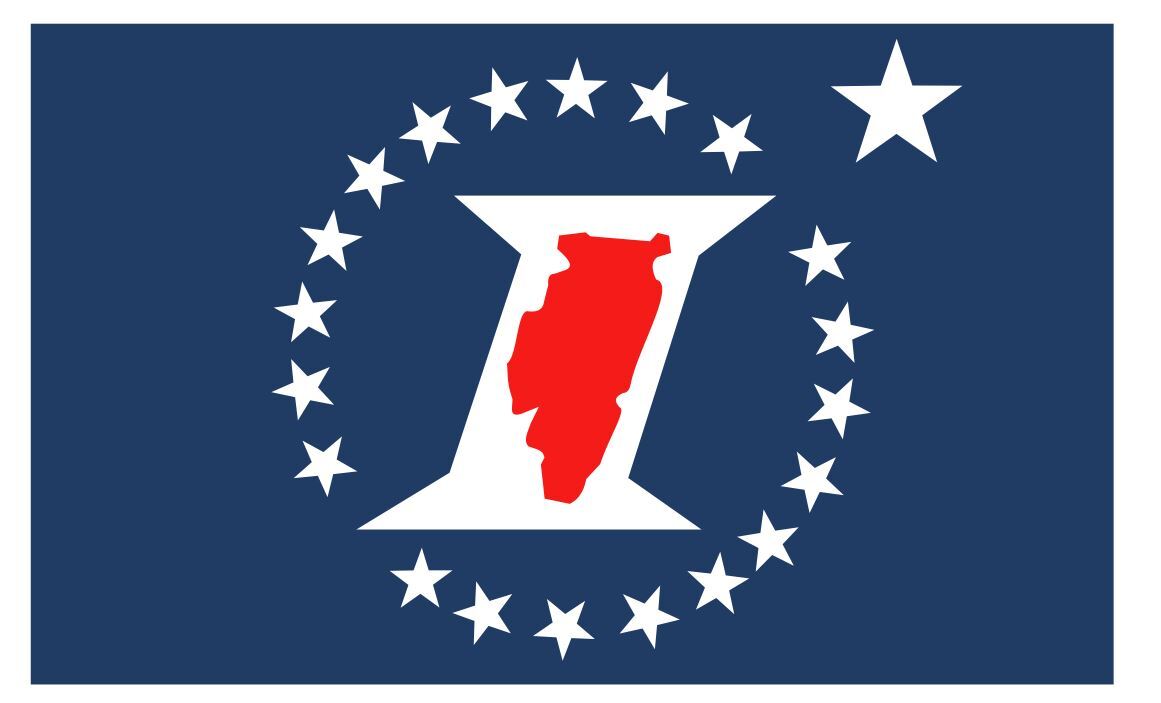 Illinois Sesquicentennial Flag Sticker Decal F804