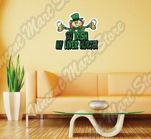 So Irish Leprechaun St. Patrick Day Ireland Wall Sticker Room Interior Decor 22″