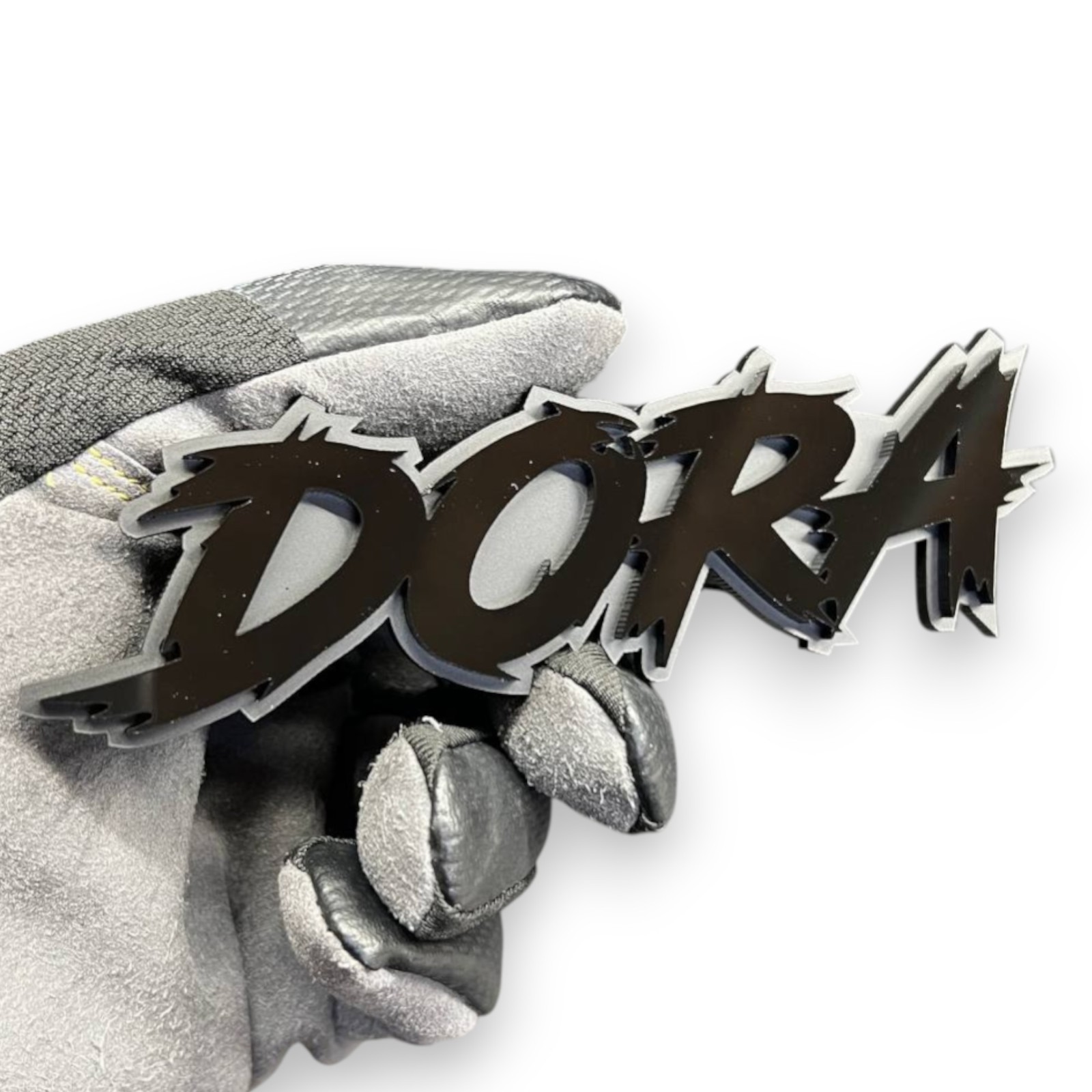 Custom Text Badge – Type Your Text – Lightning Font – Acrylic Custom Emblem.