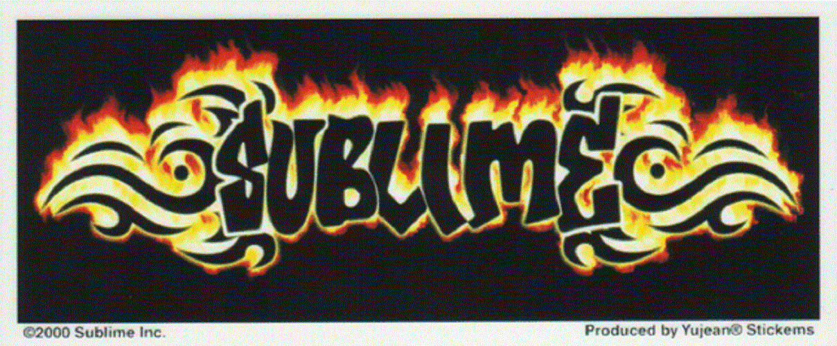 Sticker – Sublime Tribal Flames Logo Ska Punk Rock Music Band Nowell Decal 11337