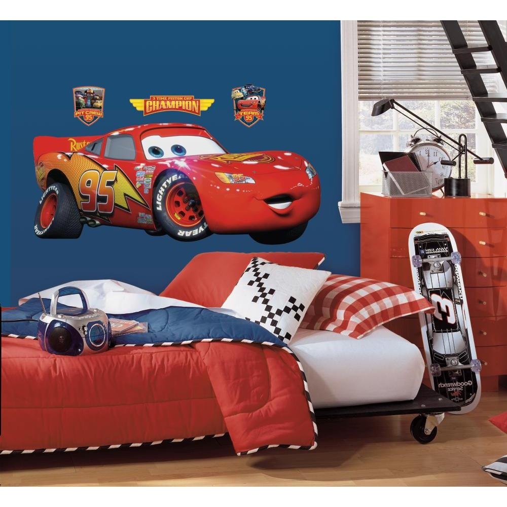 Disney Pixar Cars Lightning McQueen Peel and Stick Wall Decals , RMK1518GM