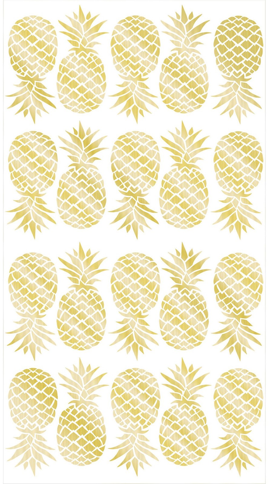 Wall Pops WPK1908 Pineapple Wall Art Kit, Metallic