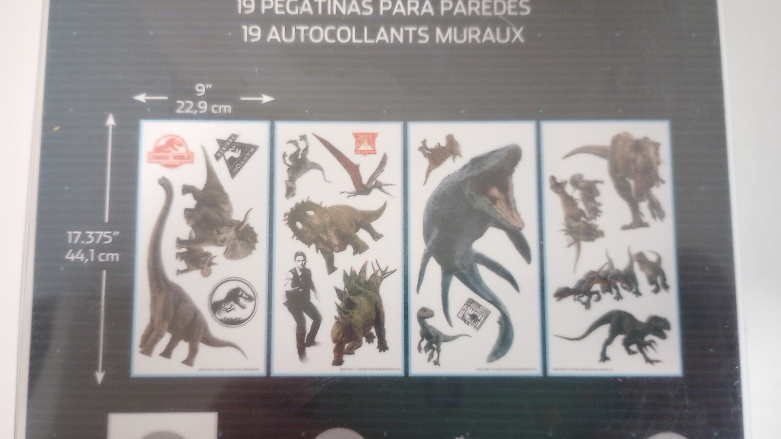RoomMates Jurassic World Fallen Kingdom 19 Peel & Stick Repositional Wall Decals
