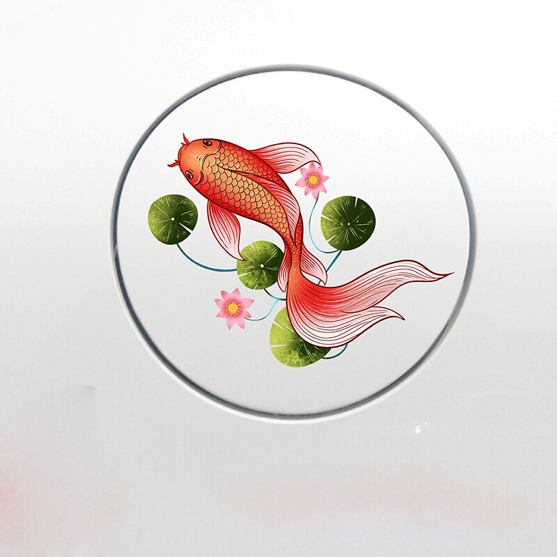 Koi Fish Vinyl Decal Home Car Window Sticker Lucky Waterproof Chinese Style DIY