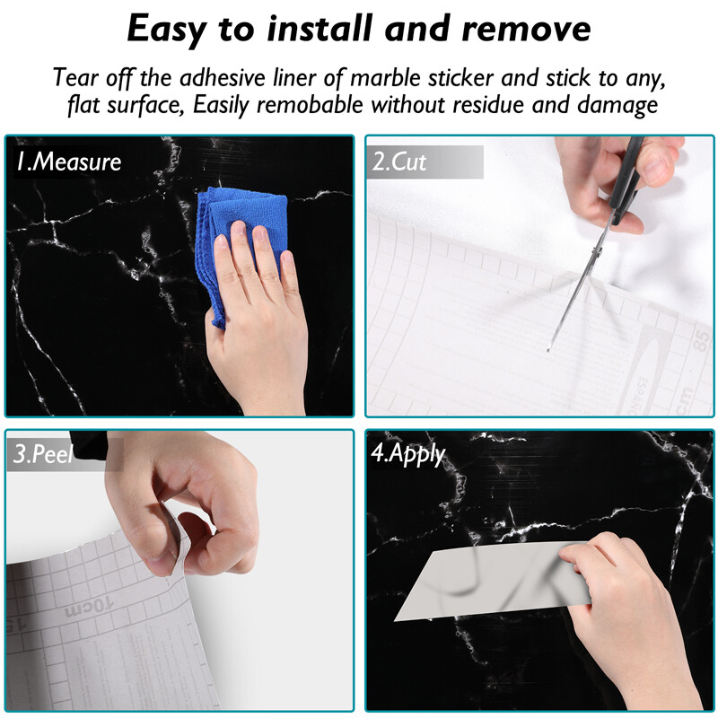Marble Contact Paper Self Adhesive Peel & Stick Wallpaper PVC Kitchen Countertop