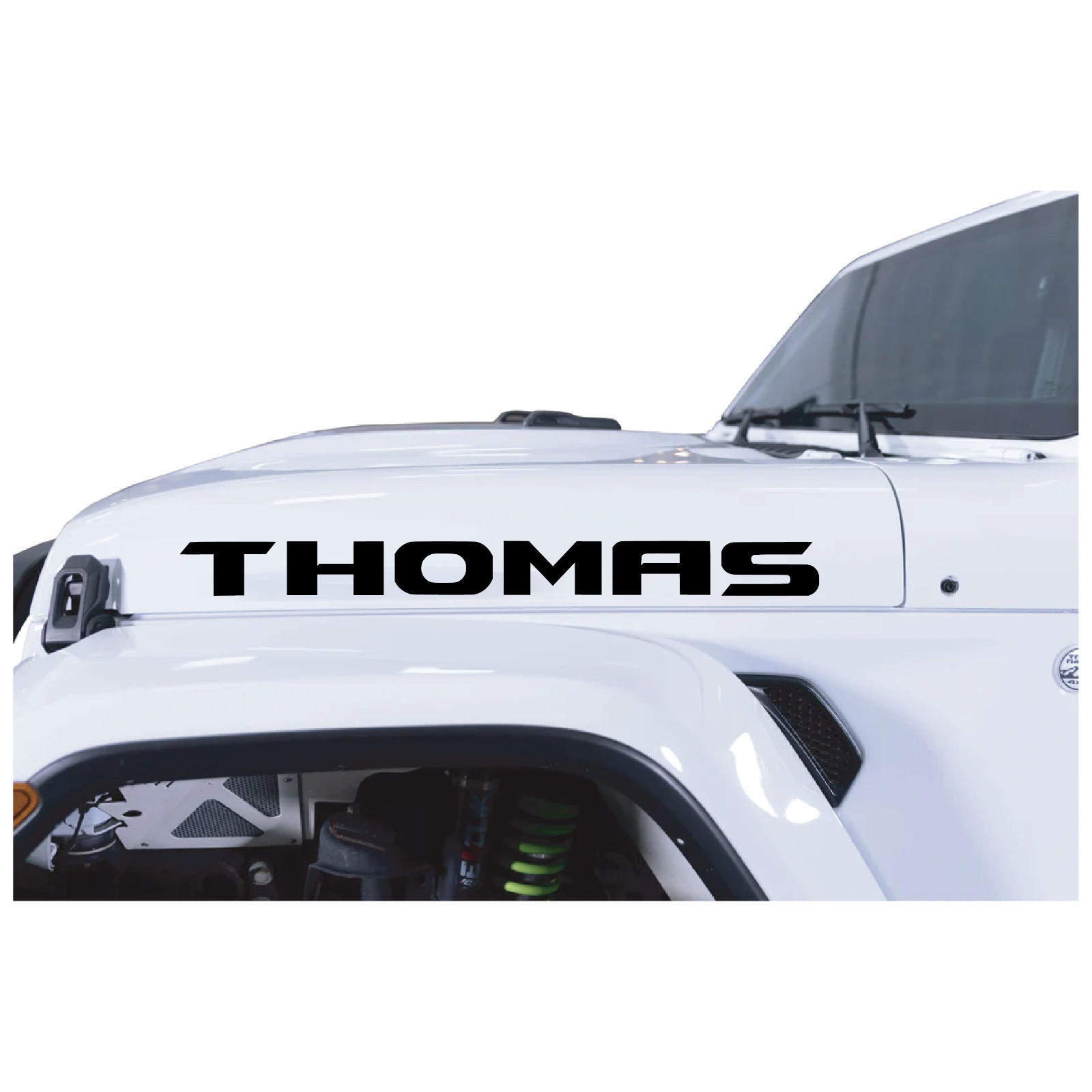 Custom Jeep Wrangler Gladiator Hood Decal Sticker – Rubicon Font, Personalized