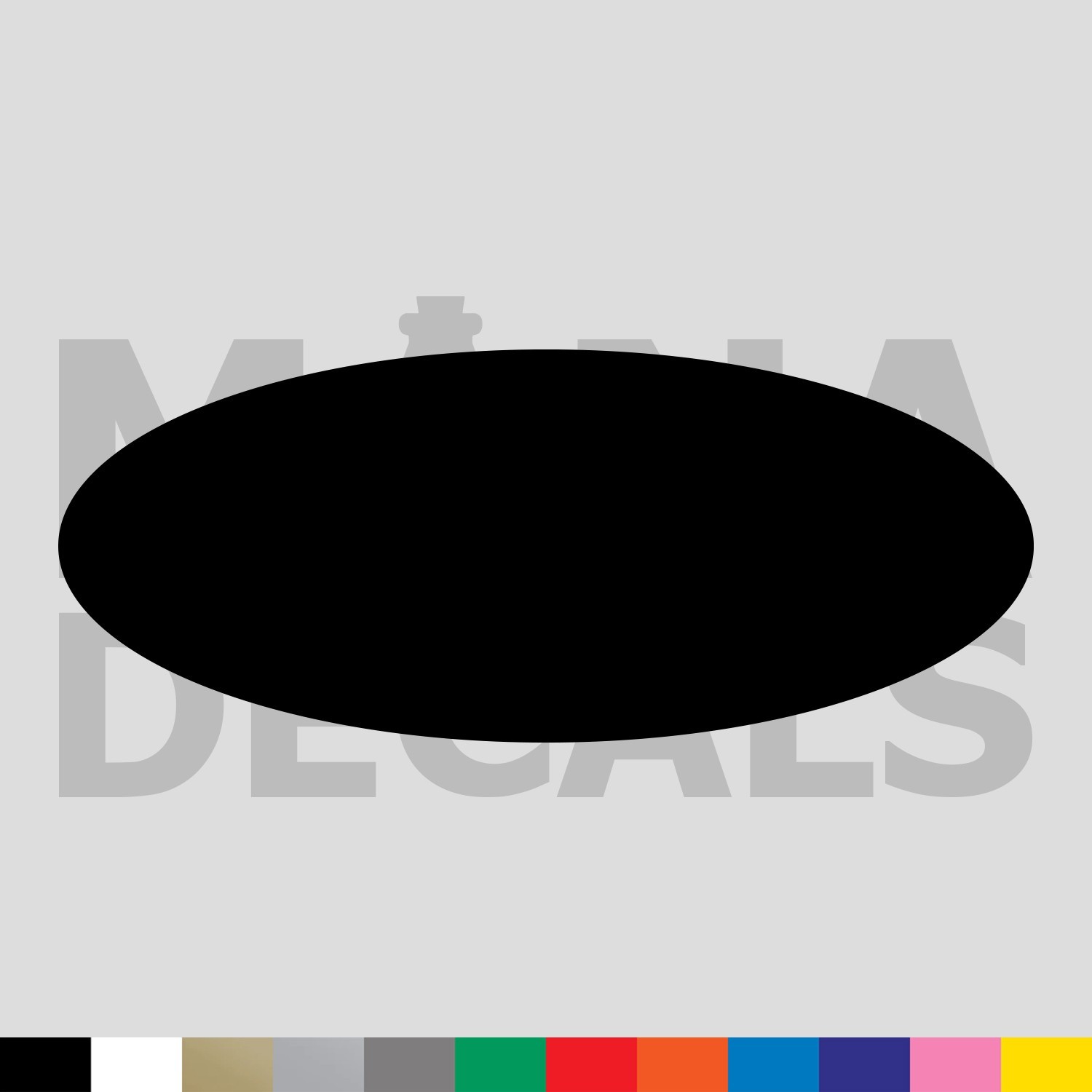 Oval Vinyl Die Cut Decal Sticker – Shape