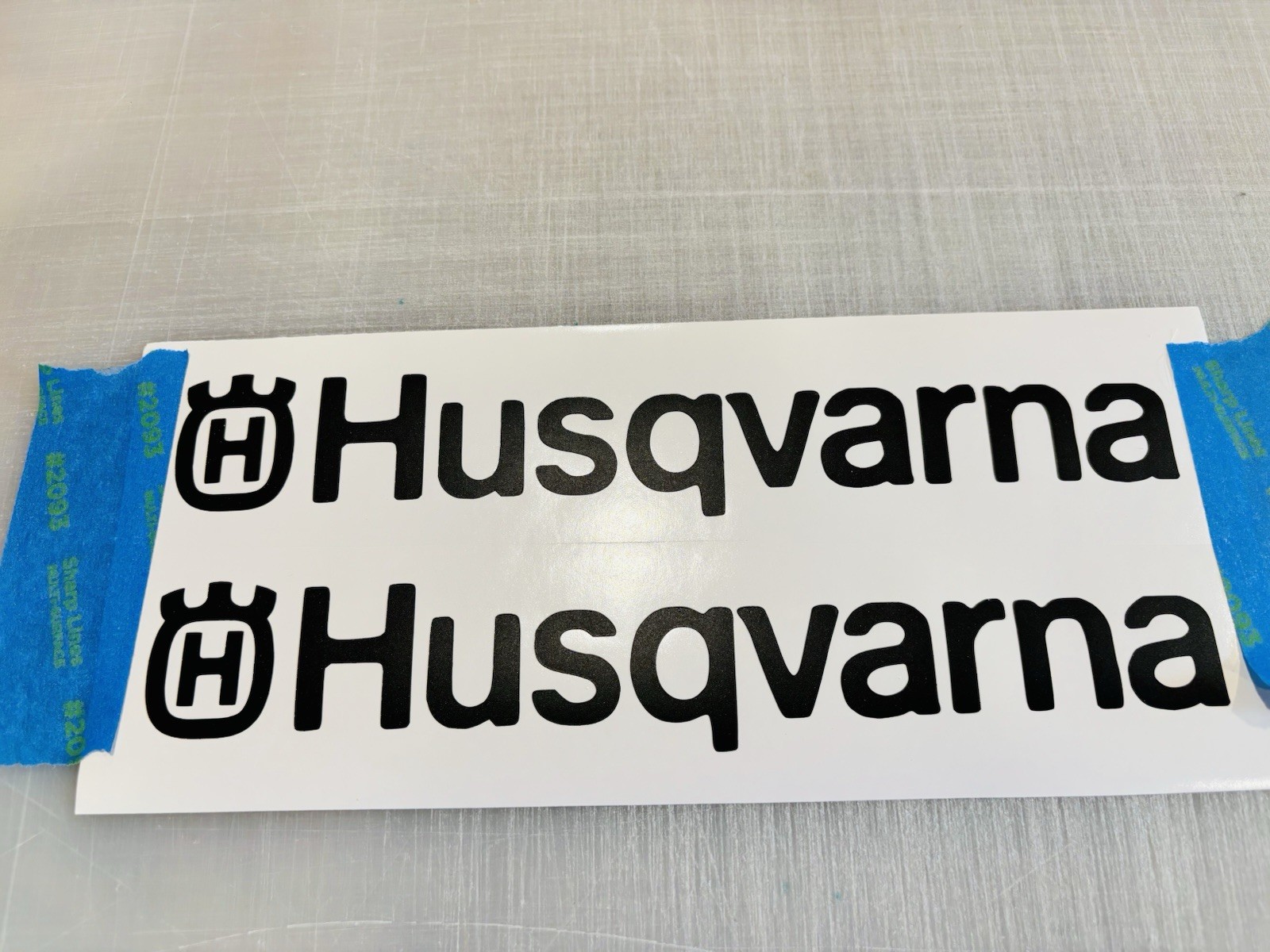 TWO Arai Helmets TEXT Die Cut Vinyl Decals For Honda Kawi Suzuki Yamaha KTM Husq