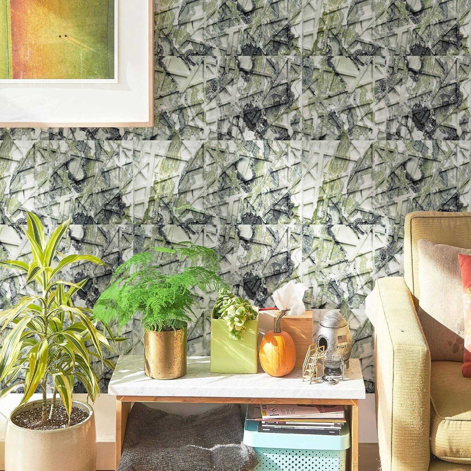 Transform Your Space with 33 Decorative 3D Wall Panels, 12”x12” Marble Style