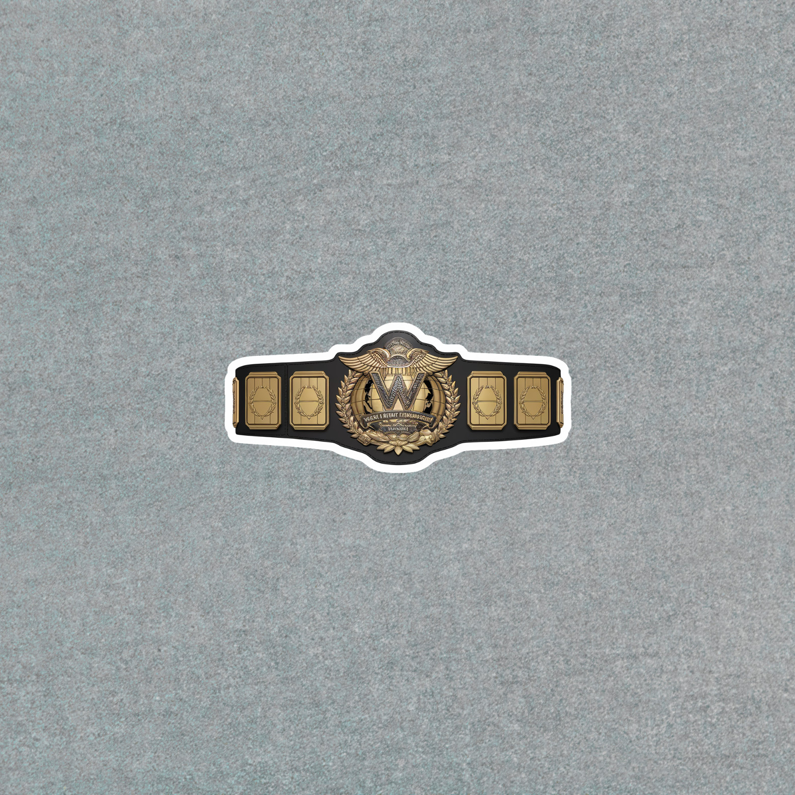Vintage World Team Wrestling Championship Belt Sticker – Collector’s Gift #3821
