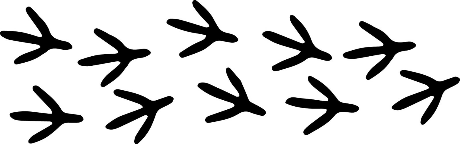 1″ Set of 10 Chicken Feet Tracks Footprints Decal Sticker Car Farm Ranch Chick