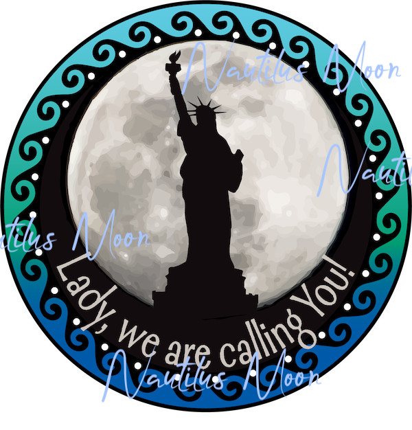 Lady Liberty We Are Calling You Sticker – Die-Cut 3″ circle – Free Shipping