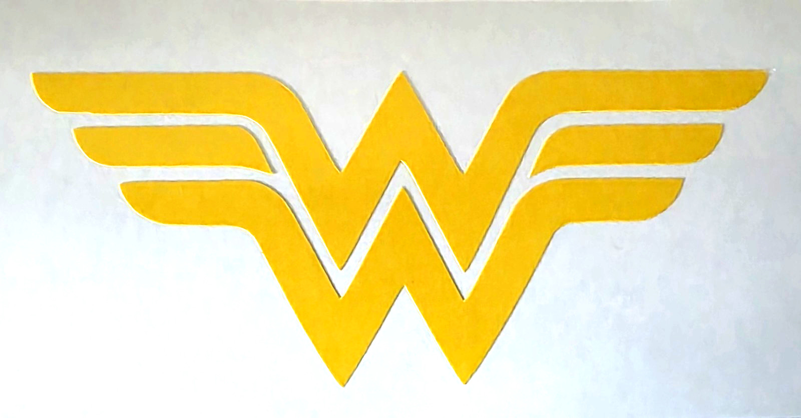 Wonder Woman Yellow Vinyl Decal Sticker Waterproof 2×4 Inches Waterproof 3/25