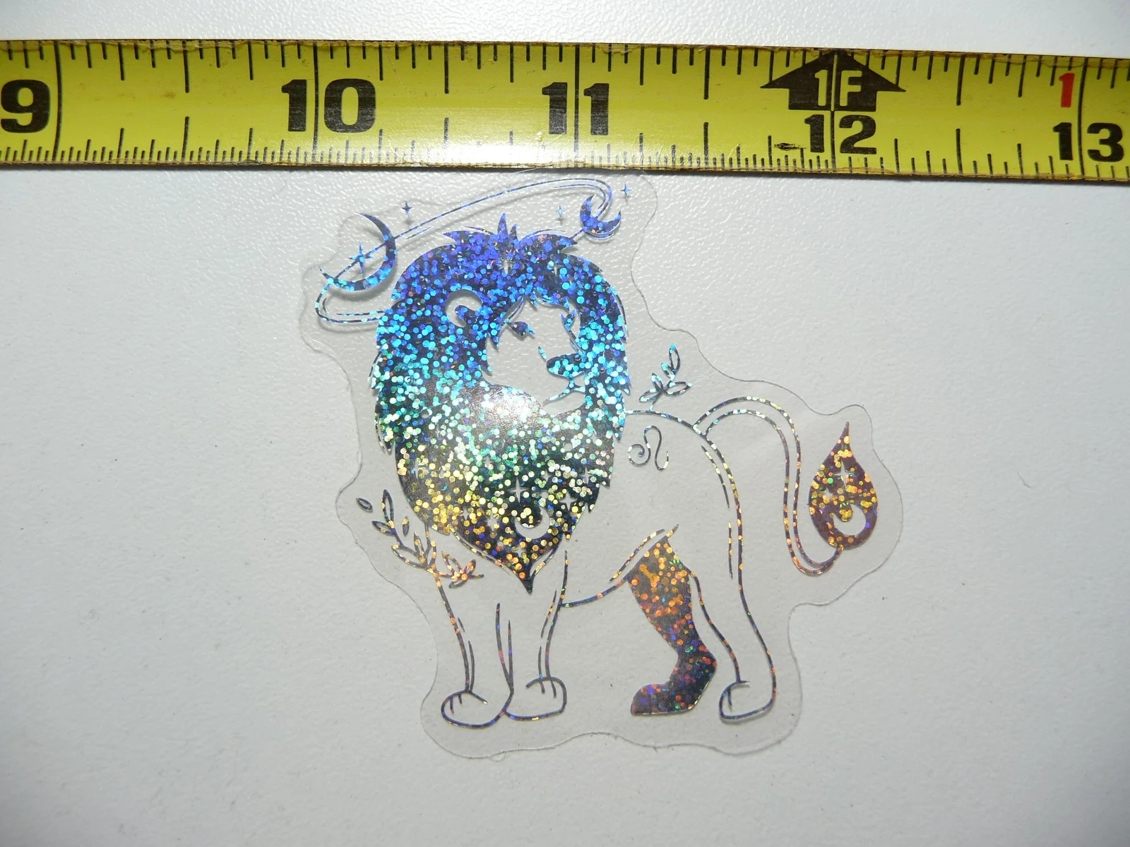 MYSTICAL LION HOLOGRAPHIC SMALL STICKER CELESTIAL DECAL AMAZING SCRAPBOOKING