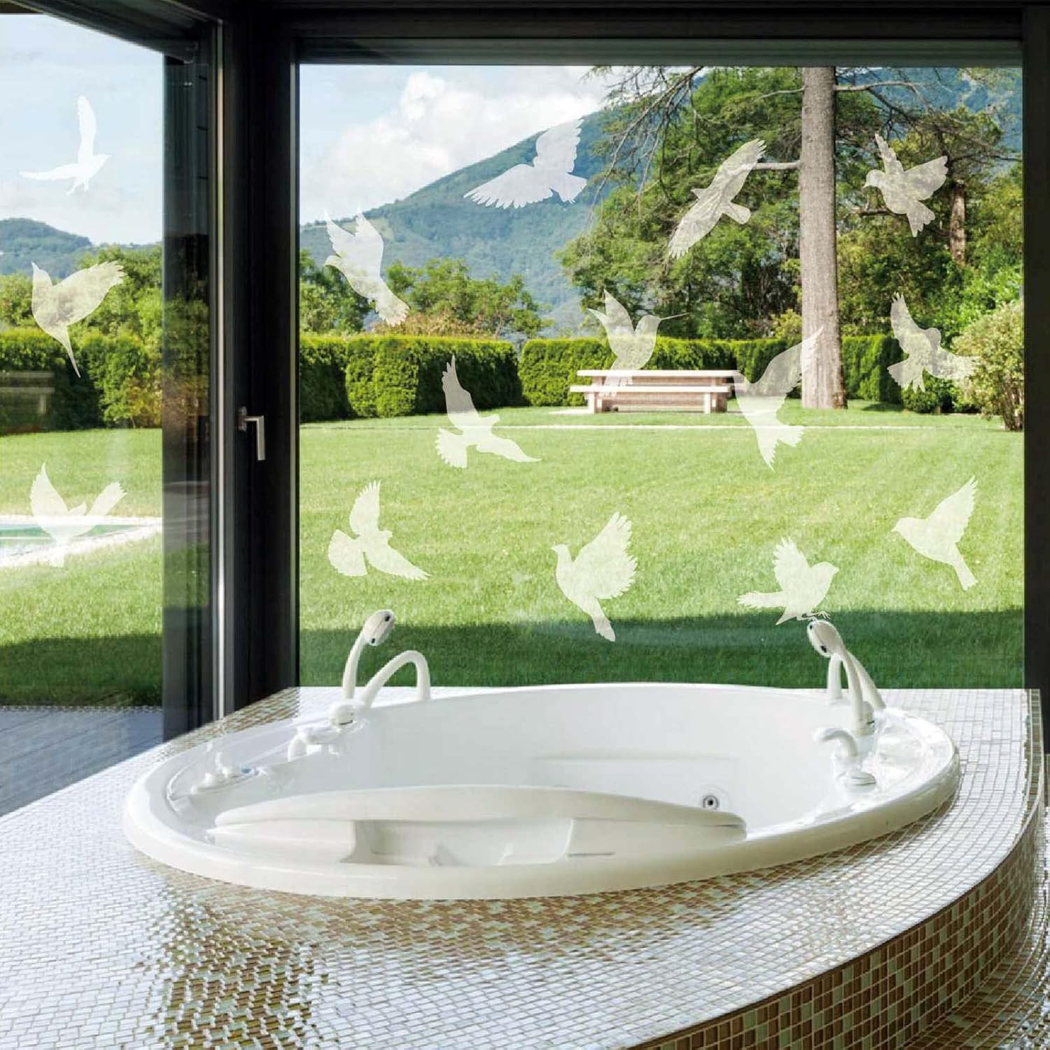 16 Pieces Window Decals to Prevent Bird Strikes, Hummingbird anti Collision