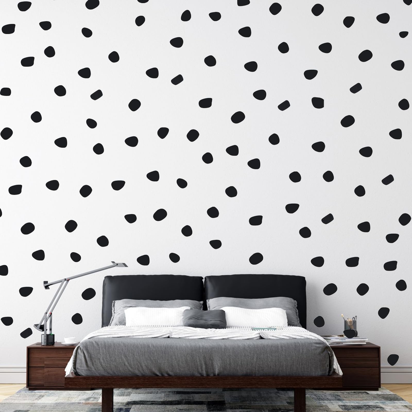 500 Pieces Black Irregular Dots Wall Sticker Irregular Polka Dots Wall Sticke…