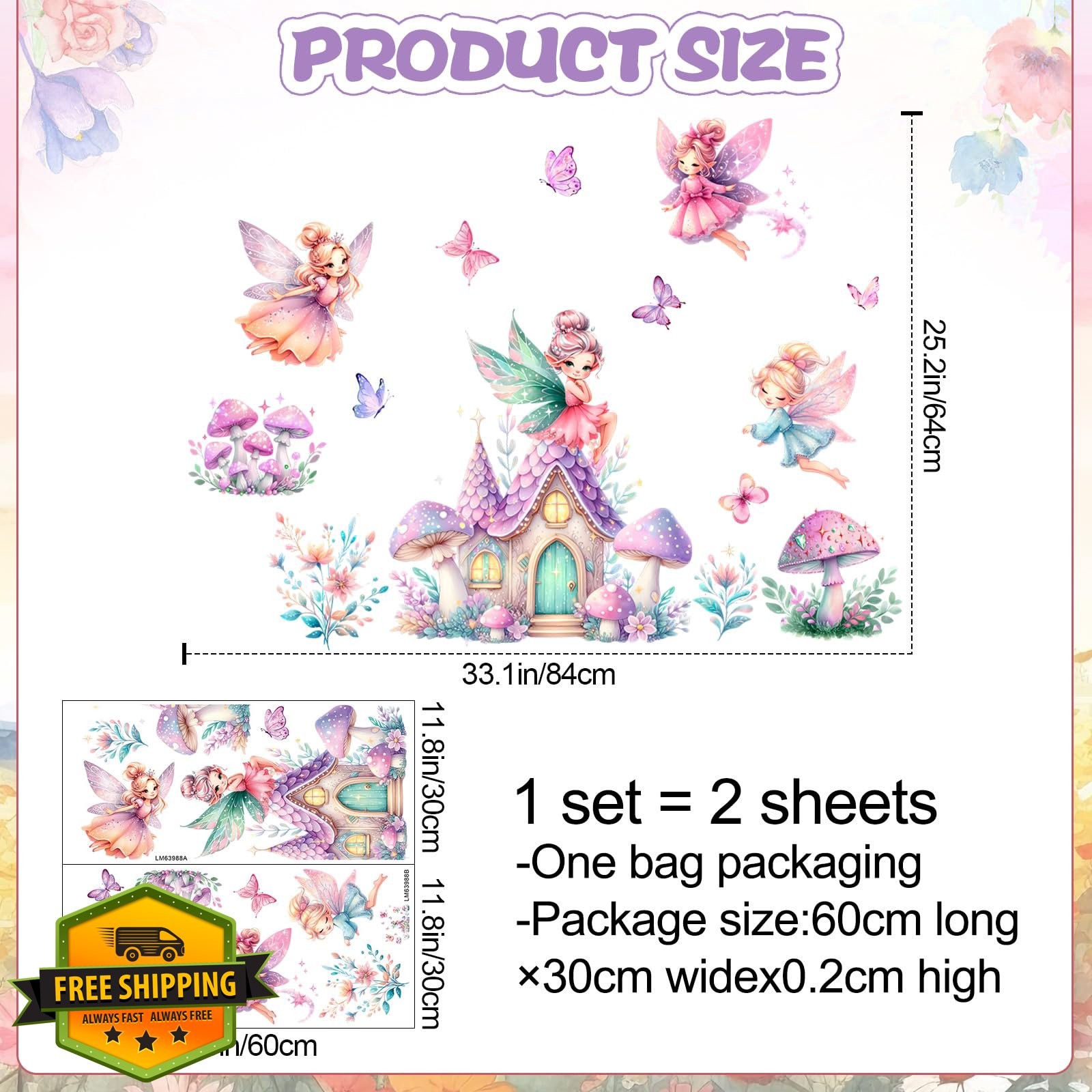 DTLIFEK Fairy Wall Decals 88