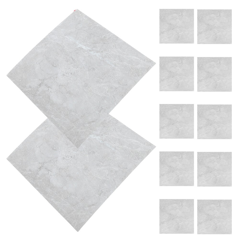 12 Pcs Stick on Backsplash Marble Wall Sticker Self-adhesive Bathroom Tile